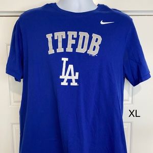 Nike LA Dodgers XL T-shirt - Blue